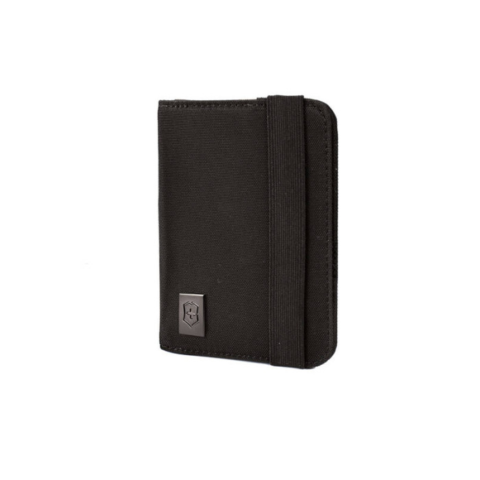 Обложка для паспорта Victorinox, с защитой от сканирования RFID, чёрная, 10x1x14 см