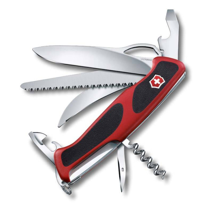 Нож Victorinox RangerGrip 57 Hunter, 130 мм, 13 функций, красный