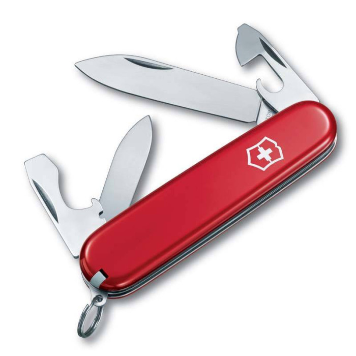 Нож Victorinox Recruit, 84 мм, 10 функций, красный