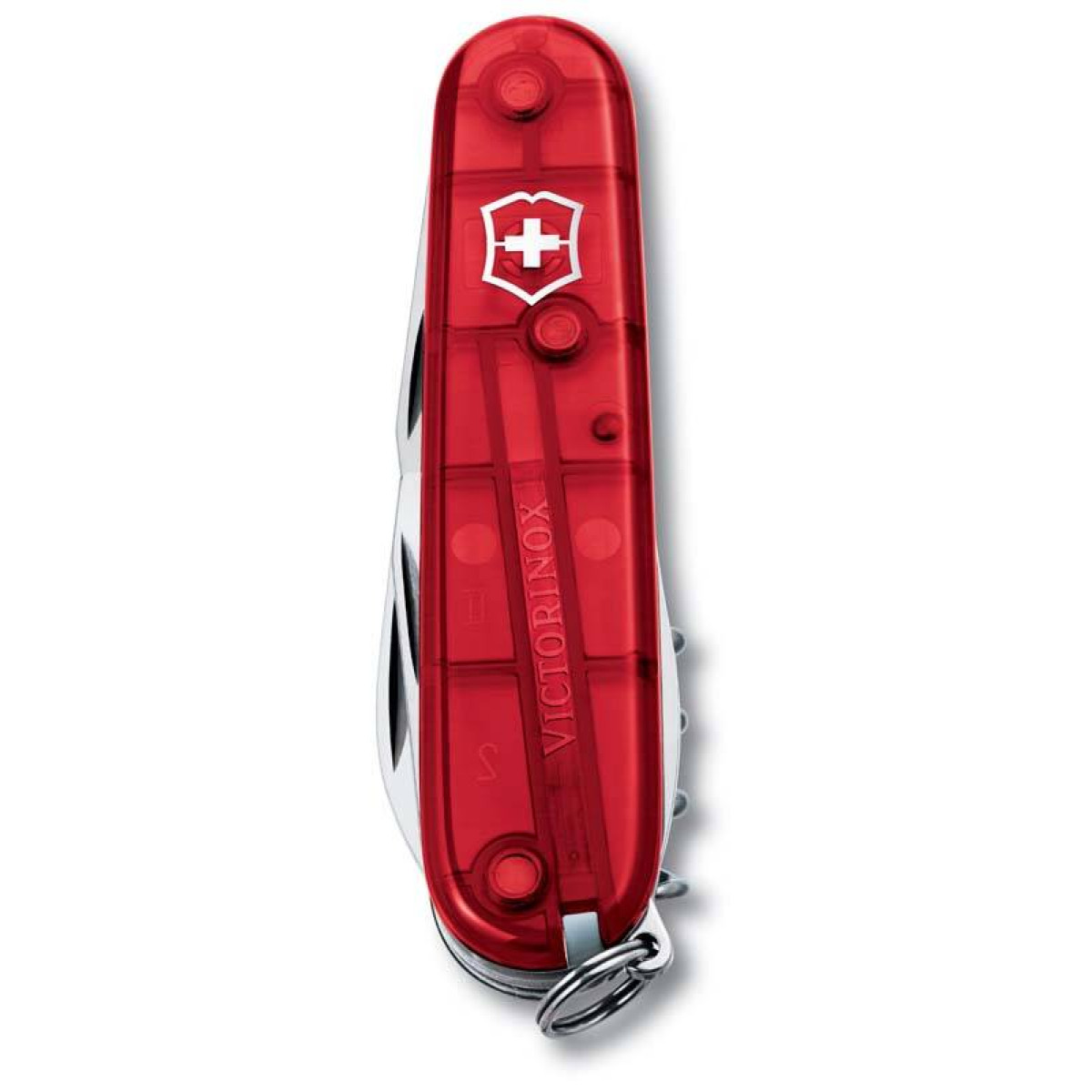 Нож Victorinox Spartan, 91 мм, 12 функций, прозрачный красный 4