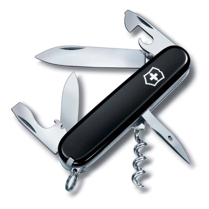Нож Victorinox Spartan, 91 мм, 12 функций, черный
