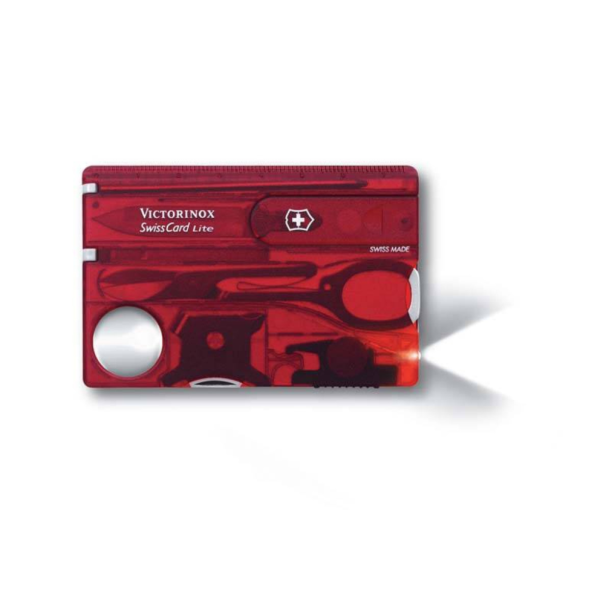 Швейцарская карточка Victorinox SwissCard Lite, красная 2