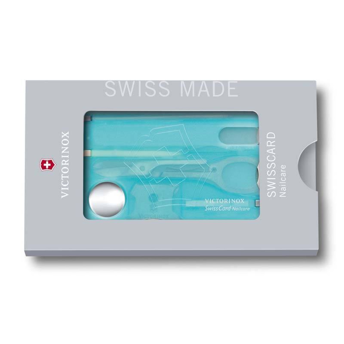 Швейцарская карточка Victorinox SwissCard Nailcare, голубая 3