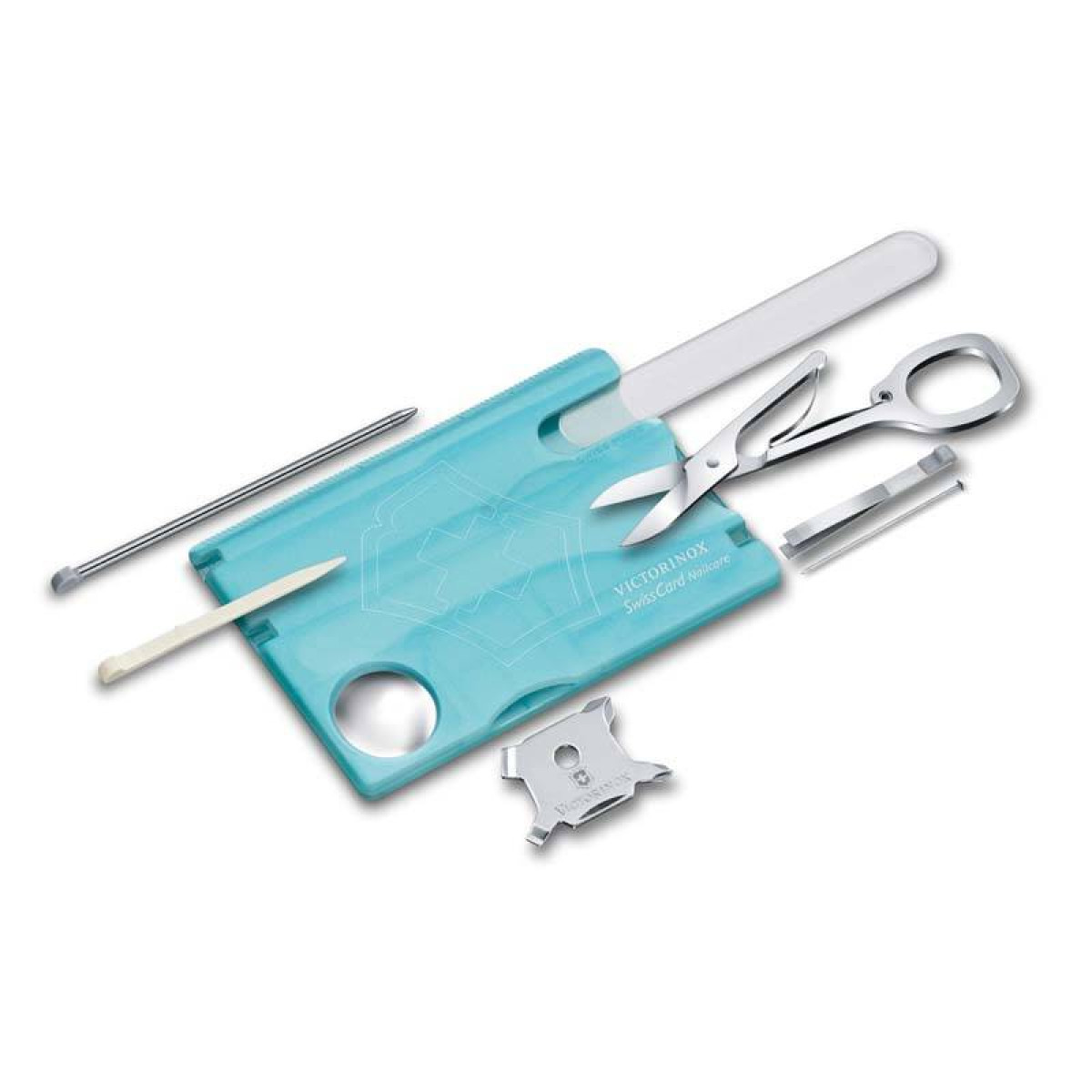 Швейцарская карточка Victorinox SwissCard Nailcare, голубая 4