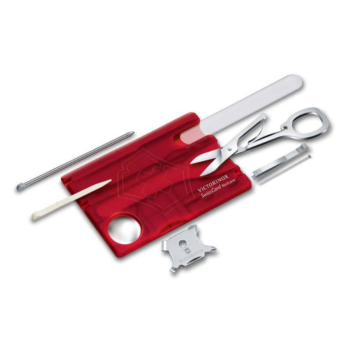 Швейцарская карточка Victorinox SwissCard Nailcare, красная 1