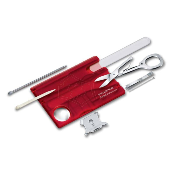 Швейцарская карточка Victorinox SwissCard Nailcare, красная