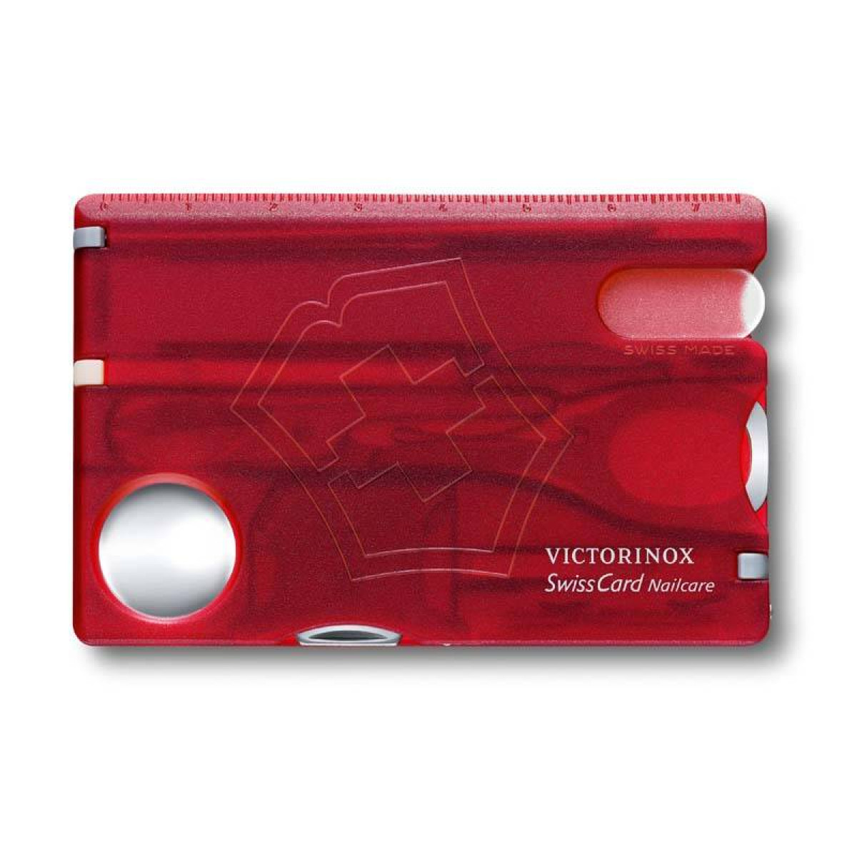 Швейцарская карточка Victorinox SwissCard Nailcare, красная 2