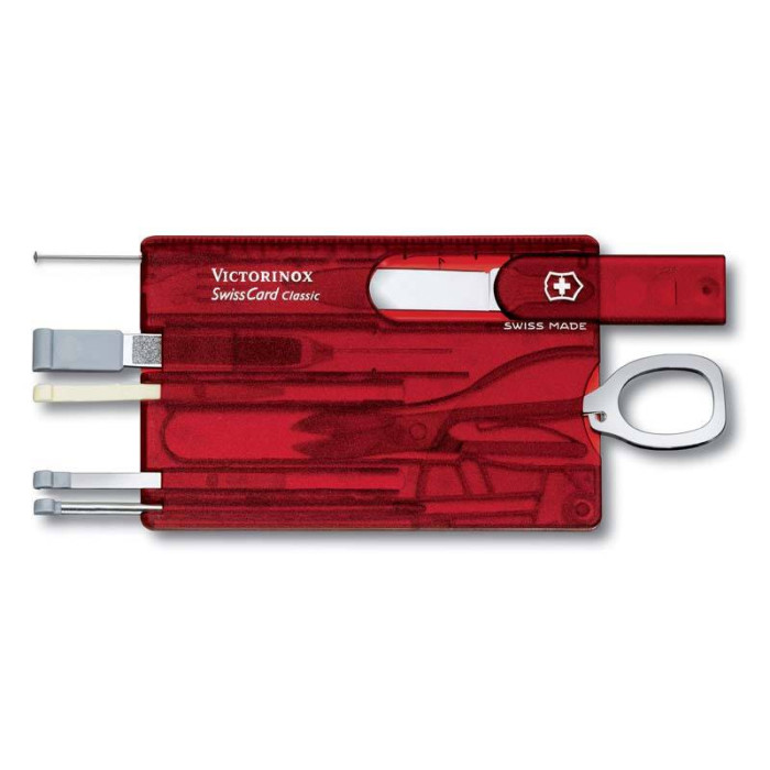 Швейцарская карточка Victorinox SwissCard, красная