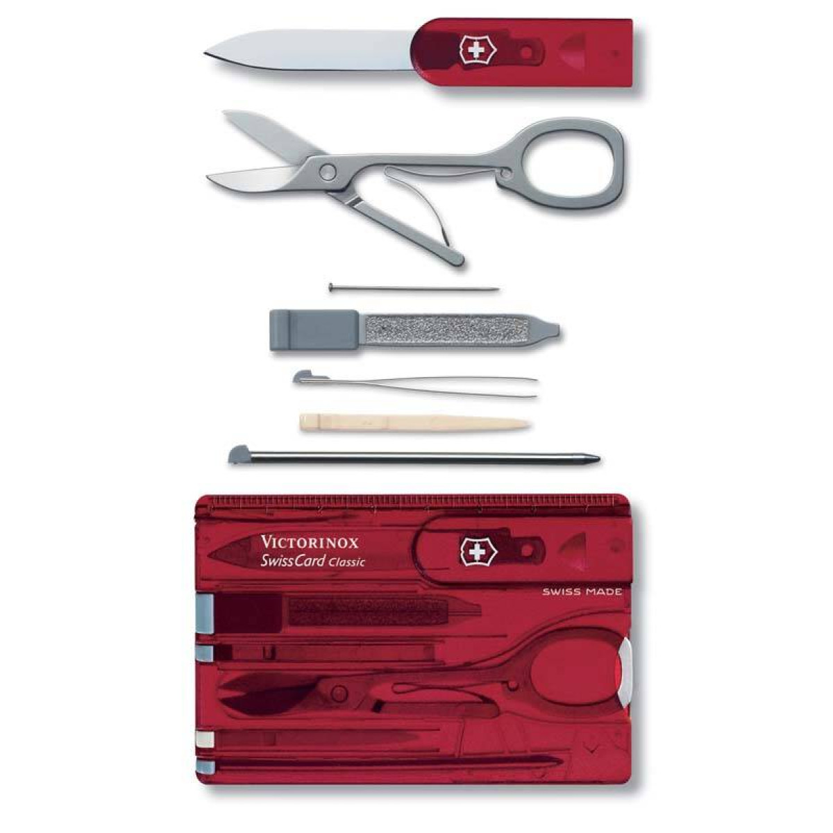 Швейцарская карточка Victorinox SwissCard, красная 3