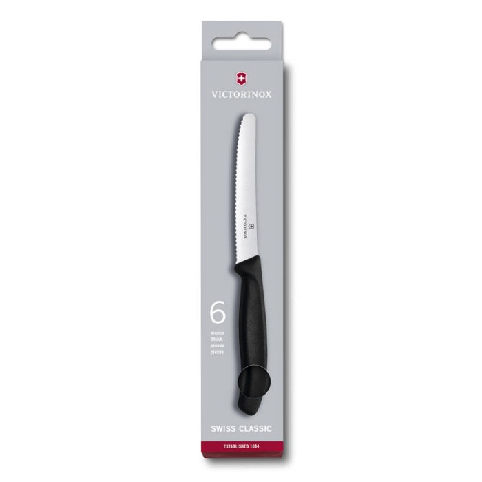 Набор Victorinox SwissClassic кухонный, 6 предметов, черная рукоять