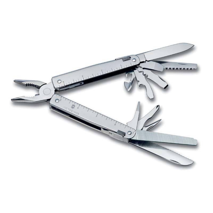 Мультитул Victorinox SwissTool 23, 115 мм, 27 функций, кожаный чехол