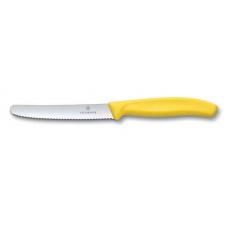 Нож Victorinox для томатов и сосисок лезвие 11 см волнистое, желтый