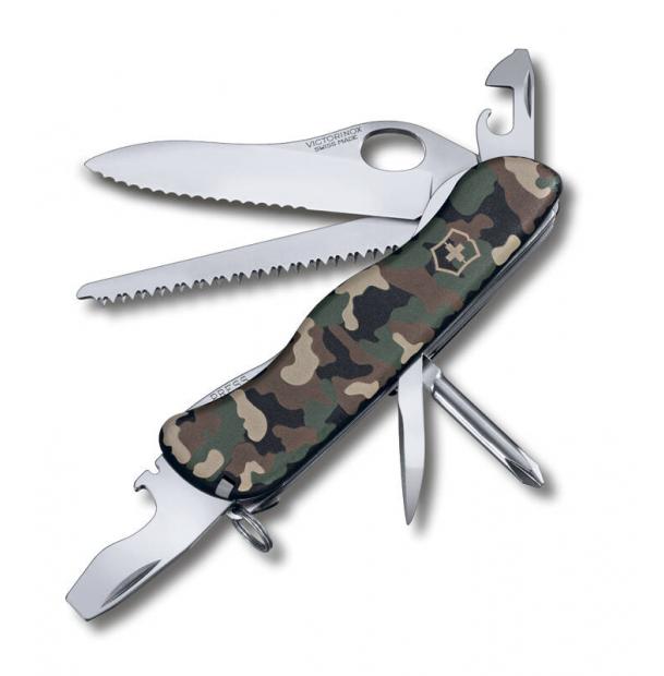 Нож Victorinox Trailmaster One Hand, 111 мм, 12 функций, камуфляжный 0.8463.MW94