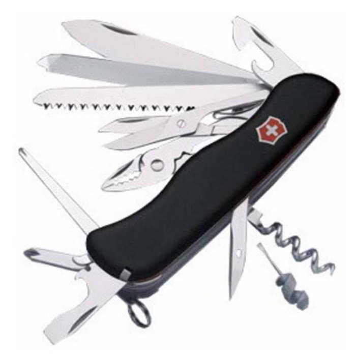 Нож Victorinox WorkChamp, 111 мм, 21 функция, черный