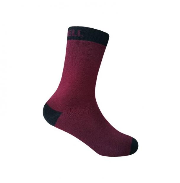 Водонепроницаемые носки детские DexShell Ultra Thin Children Socks L (20-22 см), бордовые DS543BBL