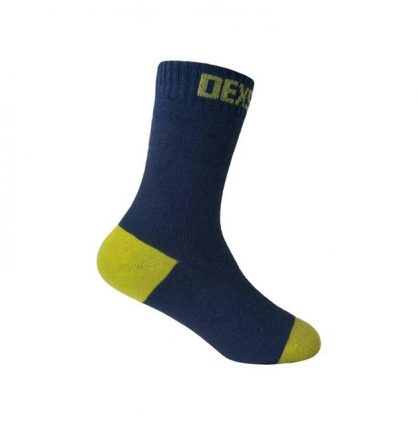Водонепроницаемые носки детские DexShell Ultra Thin Children Socks L (20-22 см), синий/желтый DS543NLL