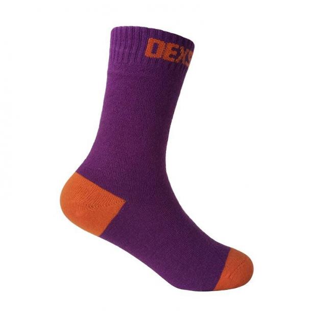 Водонепроницаемые носки детские DexShell Ultra Thin Children Socks L (20-22 см), пурпурный DS543POL