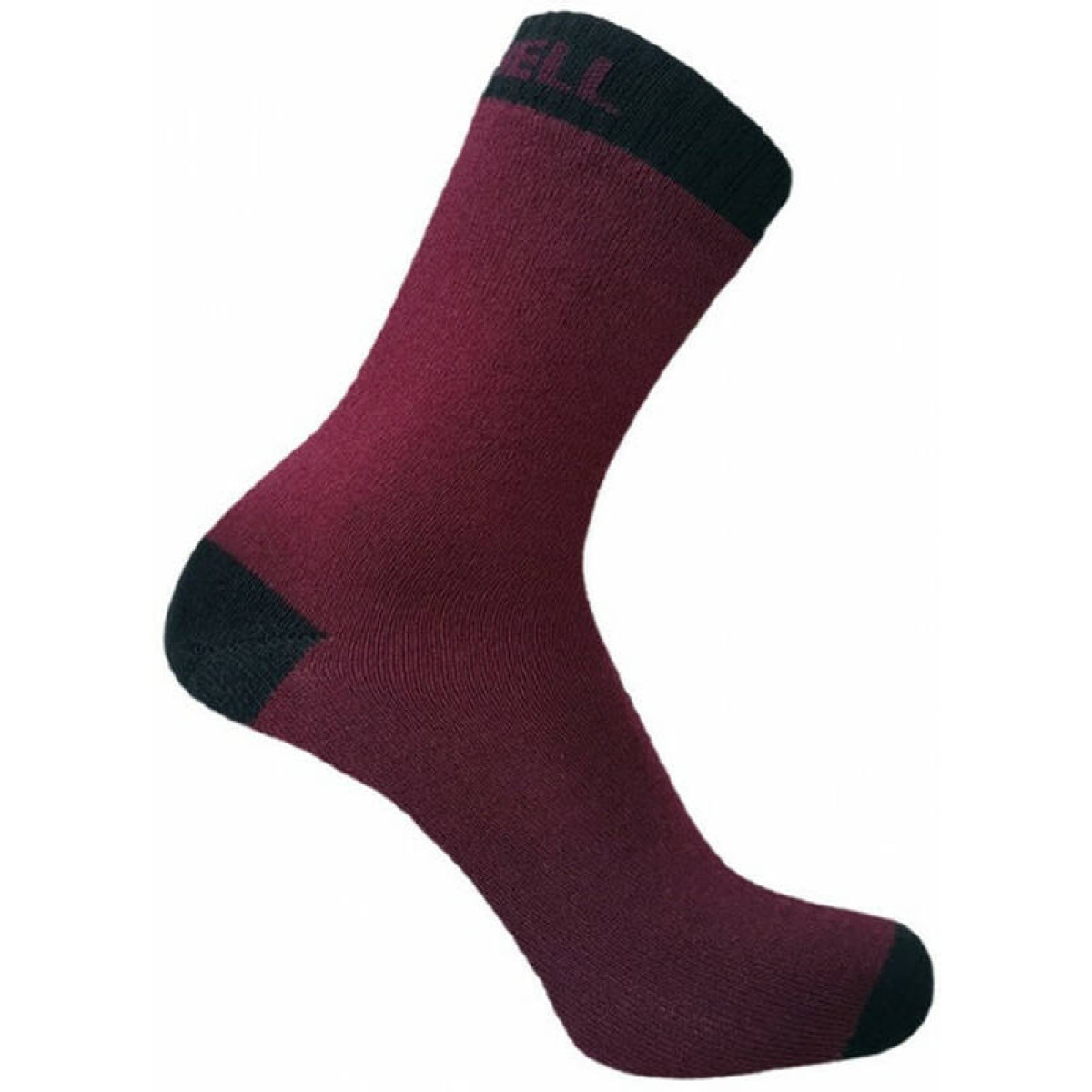 Водонепроницаемые носки DexShell Ultra Thin Crew L (43-46), бордовый/черный 1