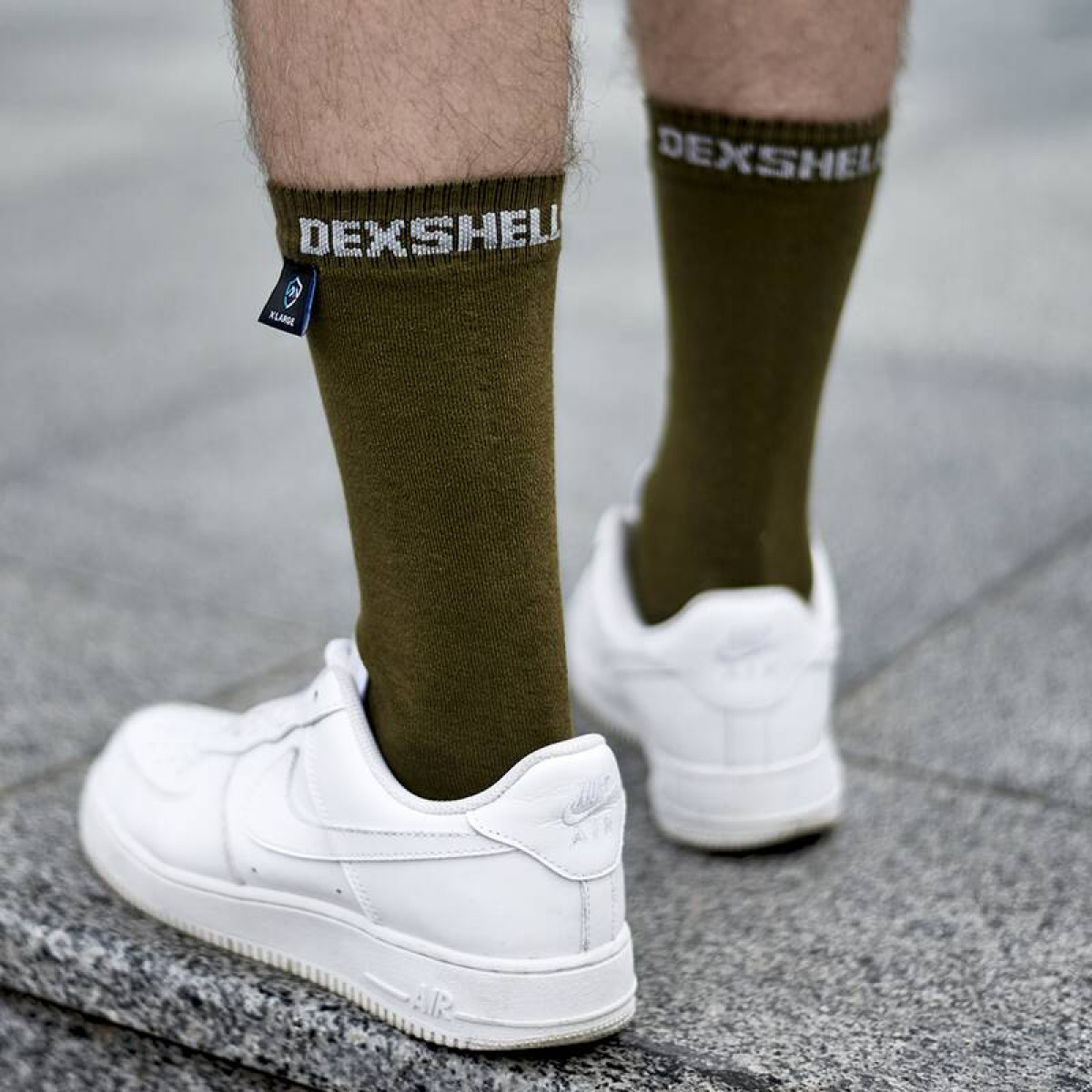 Водонепроницаемые носки DexShell Ultra Thin Crew S (36-38), оливковый зеленый 4