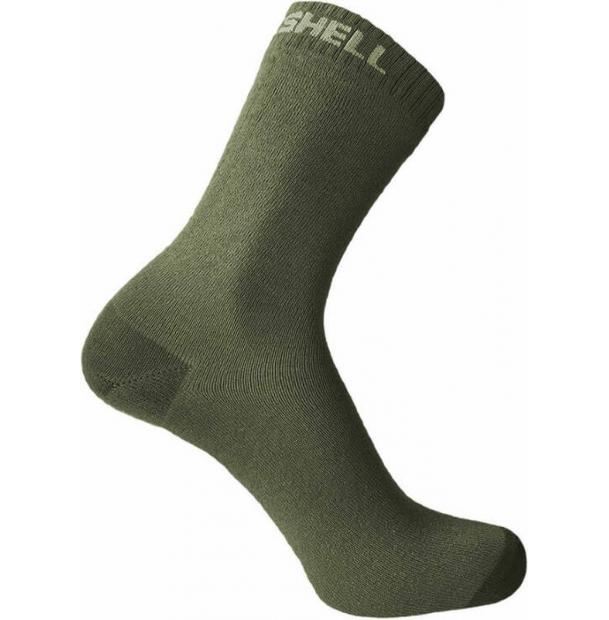 Водонепроницаемые носки DexShell Ultra Thin Crew XL (47-49), оливковый зеленый DS683OGXL