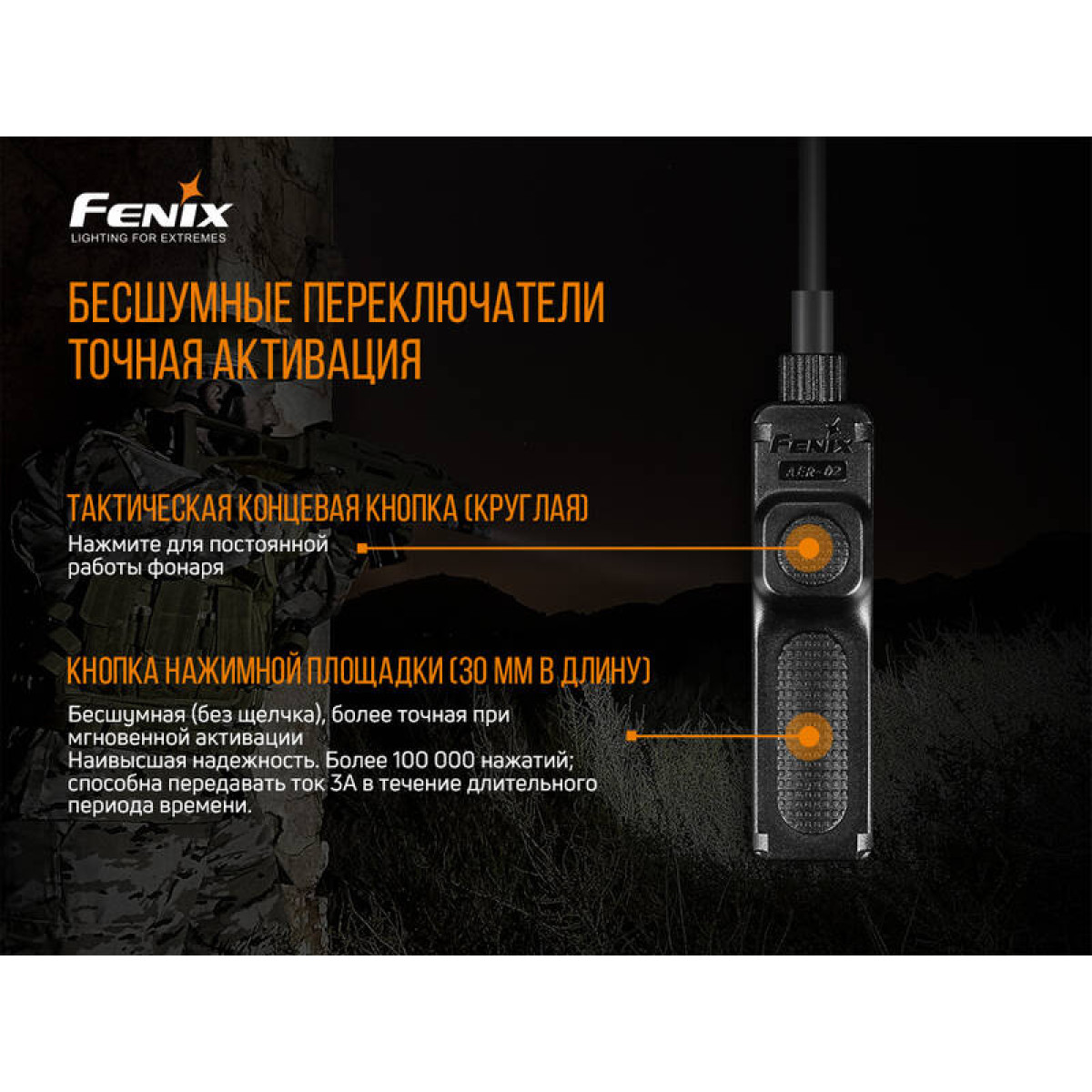 Выносная тактическая кнопка Fenix AER-02 V2.0 AER-02V20 5