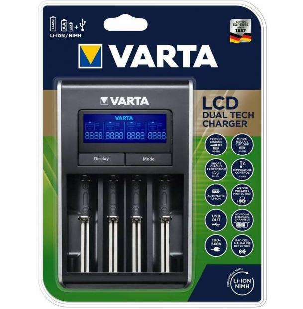 Зарядное устройство VARTA LCD Dual Tech Charger 57676
