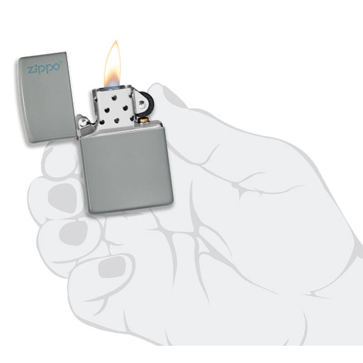 Зажигалка Classic Flat Grey Zippo 49452ZL 8