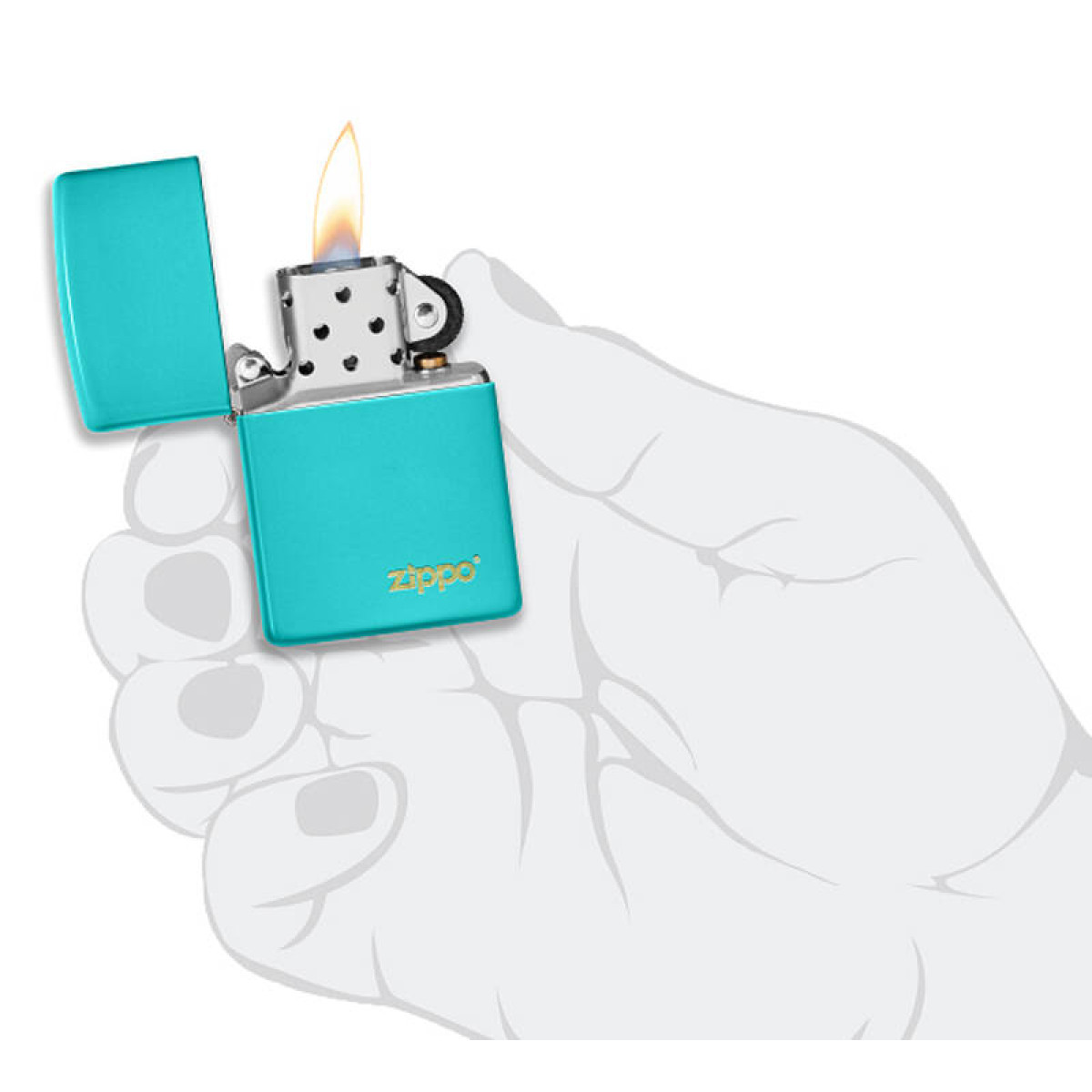 Зажигалка Classic Flat Turquoise Zippo 49454ZL 7