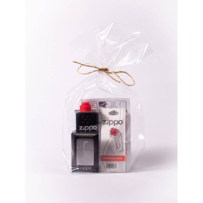 Набор из зажигалки Zippo 200 Scorpion c топливом 125 мл и кремнями