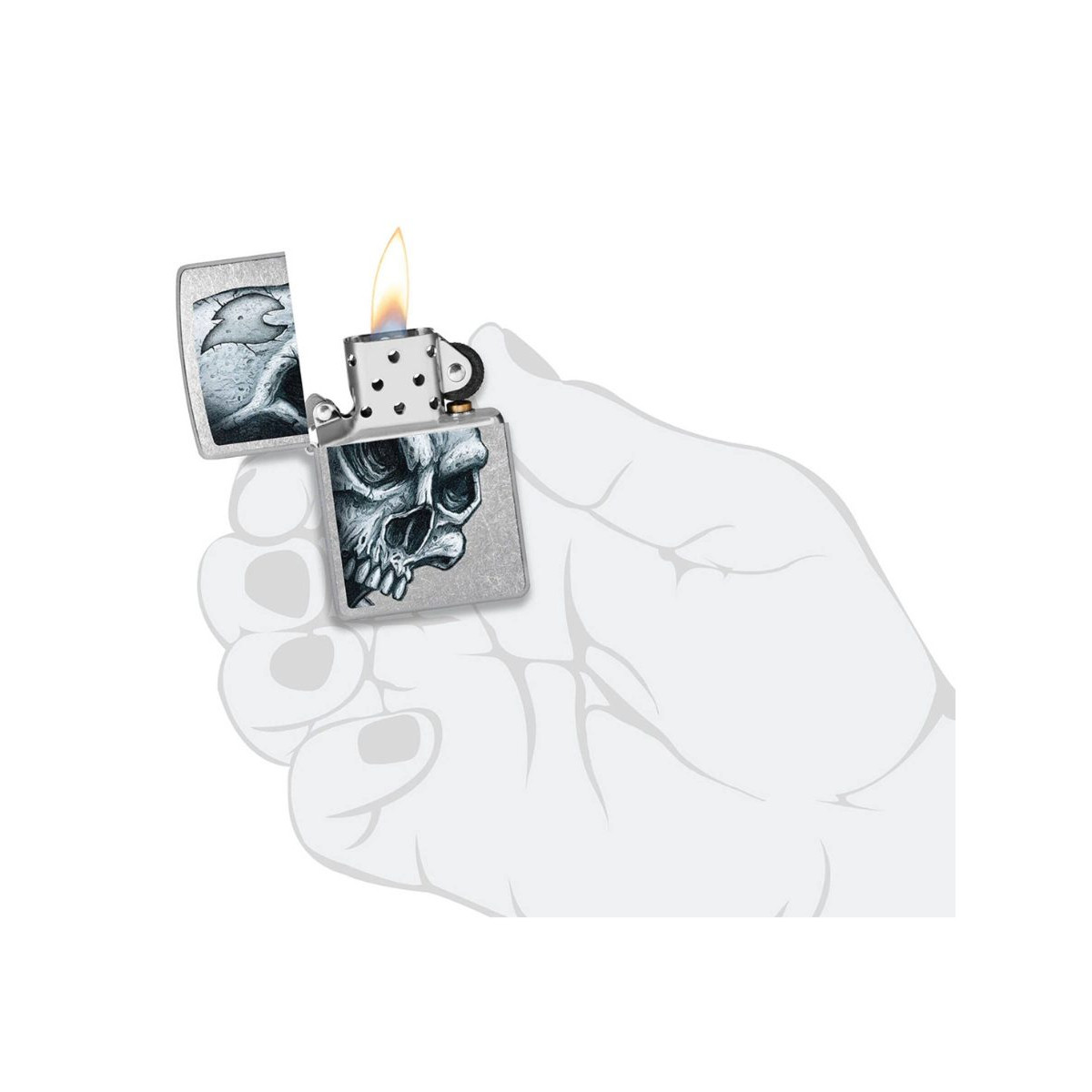 Зажигалка Skull and Flame ZIPPO 46587 2