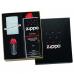 Зажигалка Zippo 150 Classic Black Ice + топливо и кремни в подарочной коробке 150-n