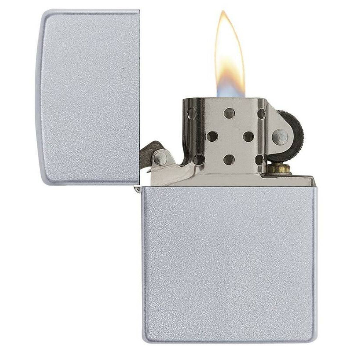 Зажигалка Zippo 205 Satin Chrome + топливо и кремни в подарочной коробке 4