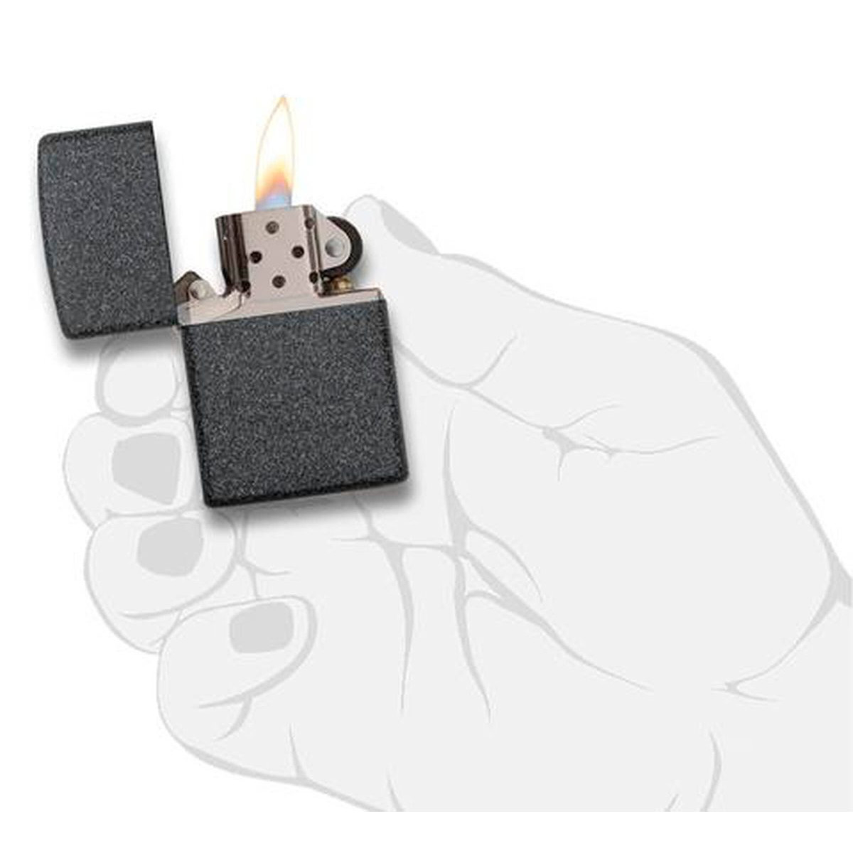 Зажигалка Zippo 211 Iron Stone + топливо и кремни в подарочной коробке 5
