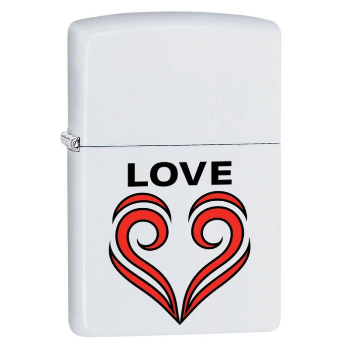 Зажигалка ZIPPO 214 Love Theme White Matte