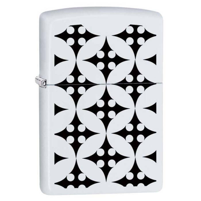 Зажигалка ZIPPO 214 Throwing Stars White Matte