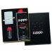 Зажигалка Zippo 230-25 Vintage Brushed Chrome + топливо и кремни в подарочной коробке 230-25-n