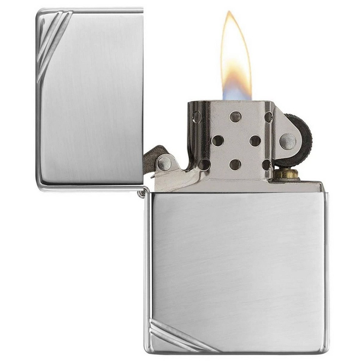 Зажигалка Zippo 260 High Polish Chrome + топливо и кремни в подарочной коробке 2