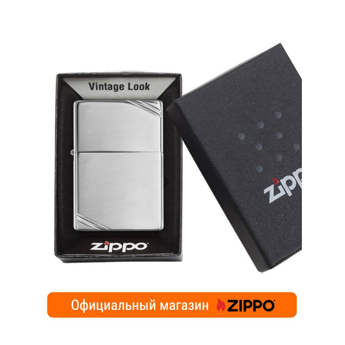 Зажигалка ZIPPO 260 Vintage High Polish Chrome 2
