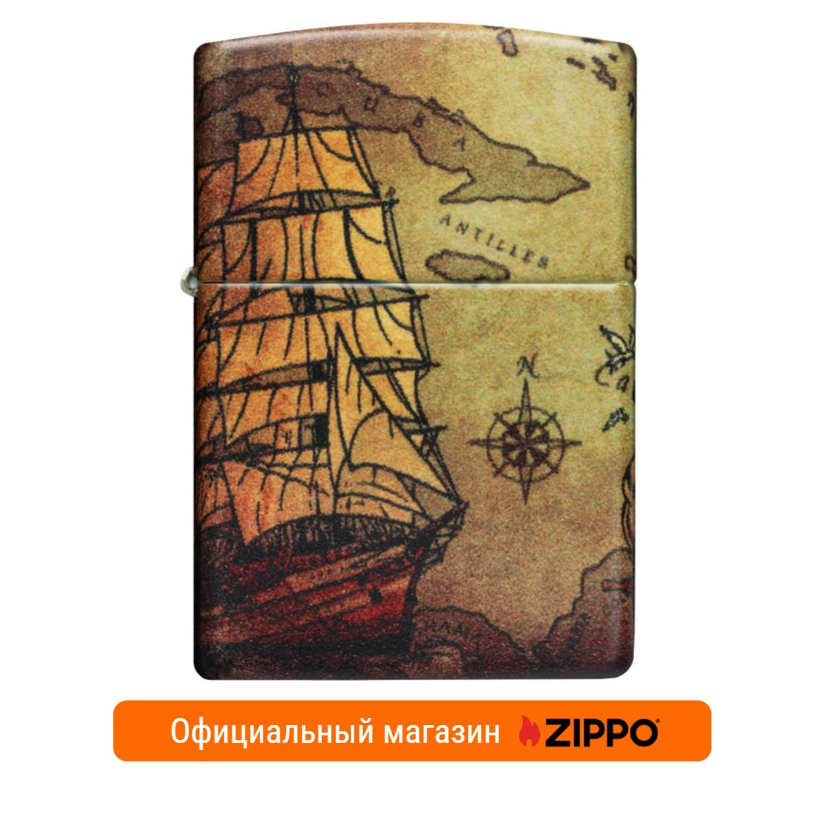 Зажигалка Zippo 49355 и фляга S.Quire 180 мл. Подарочный набор 13