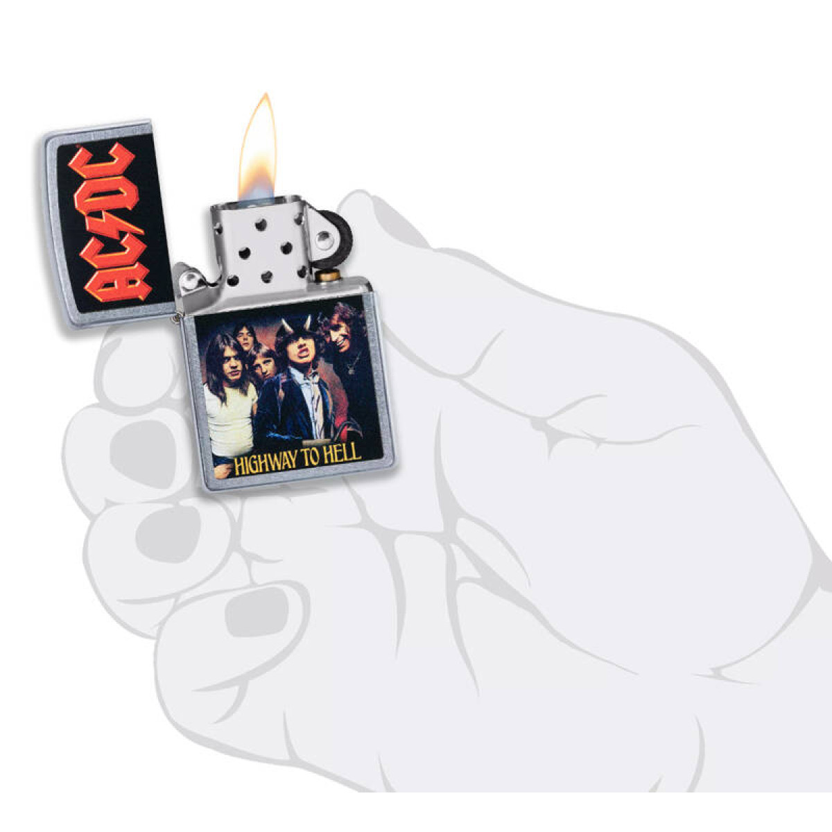 Зажигалка ZIPPO AC DC Street Chrome 49235 2