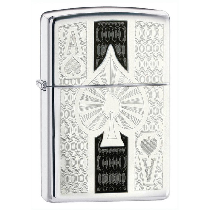 Зажигалка ZIPPO Ace High Polish Chrome
