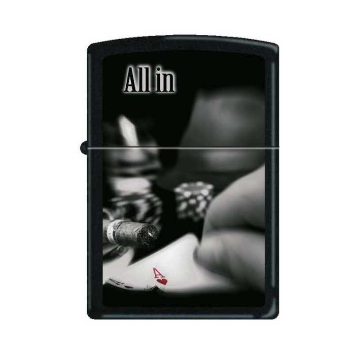 Зажигалка ZIPPO All In Black Matte