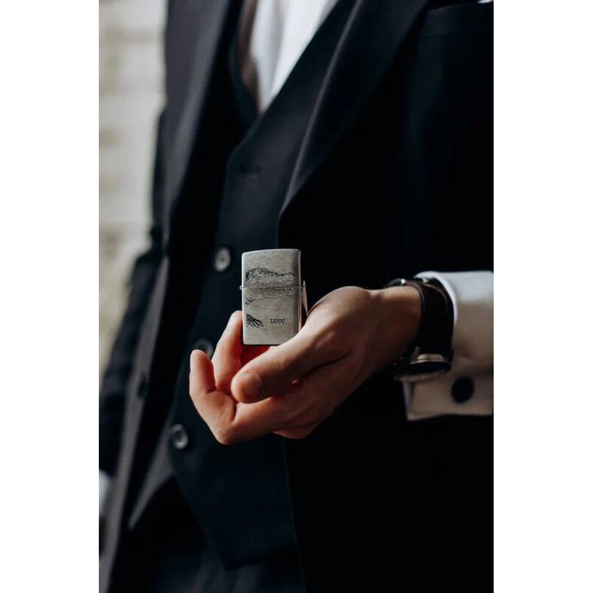 Зажигалка ZIPPO Alligator Brushed Chrome 7