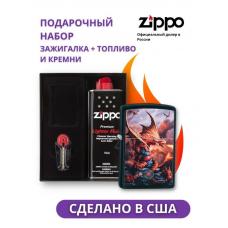 Зажигалка ZIPPO Anne Stokes 49097 в подарочной упаковке + топливо и кремни