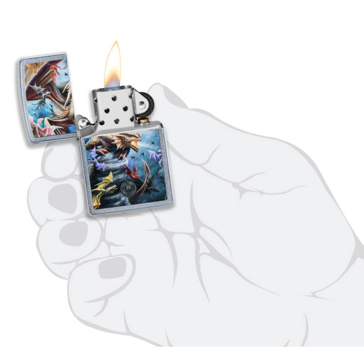 Зажигалка ZIPPO Anne Stokes Street Chrome 49104 2