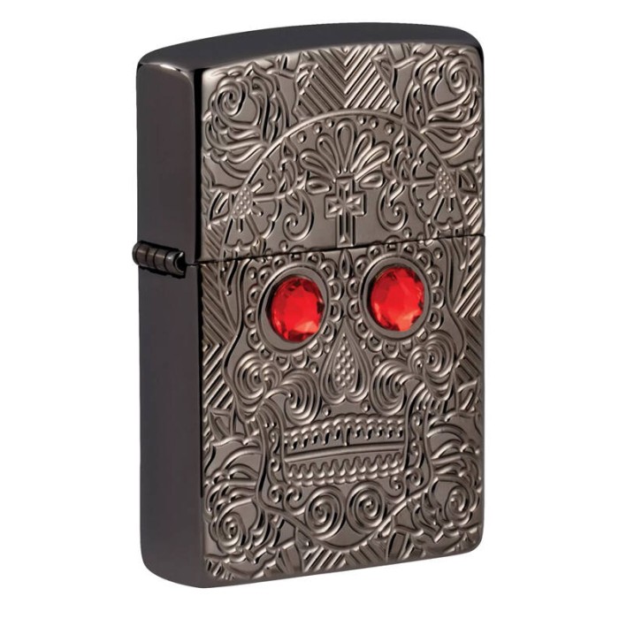 Зажигалка ZIPPO Armor Crystal High Polish Black Ice 49300