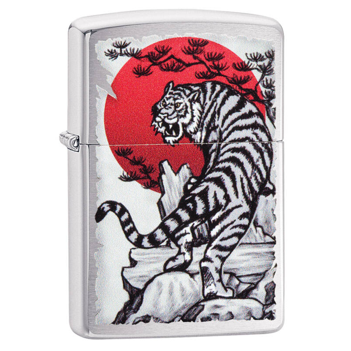 Зажигалка ZIPPO Asian Tiger Brushed Chrome 1