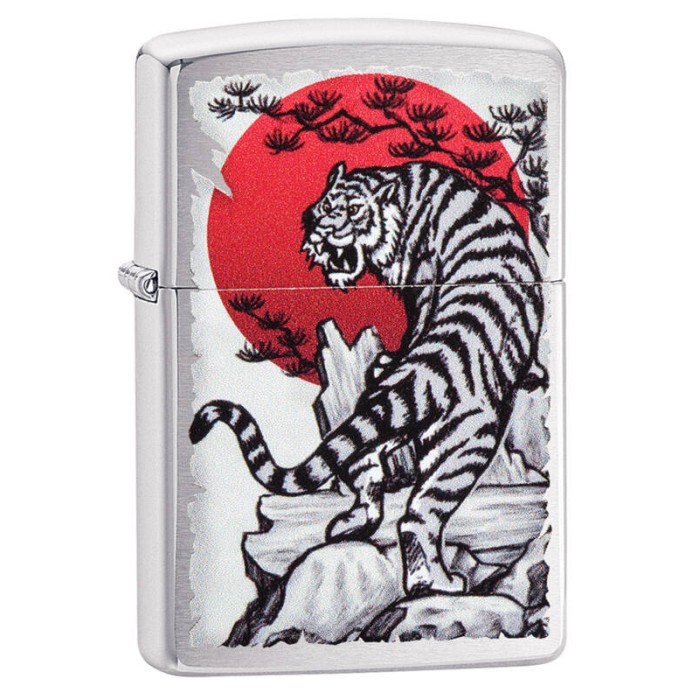 Зажигалка ZIPPO Asian Tiger Brushed Chrome