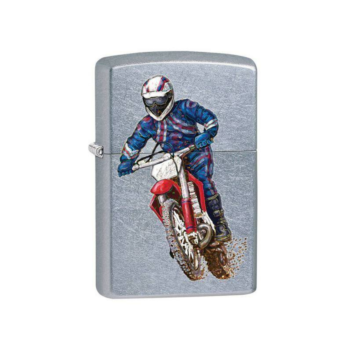 Зажигалка ZIPPO Байкер Street Chrome 207 DIRT BIKE 2 в подарочной упаковке + топливо и кремни 207 DIRT BIKE 2-n 4