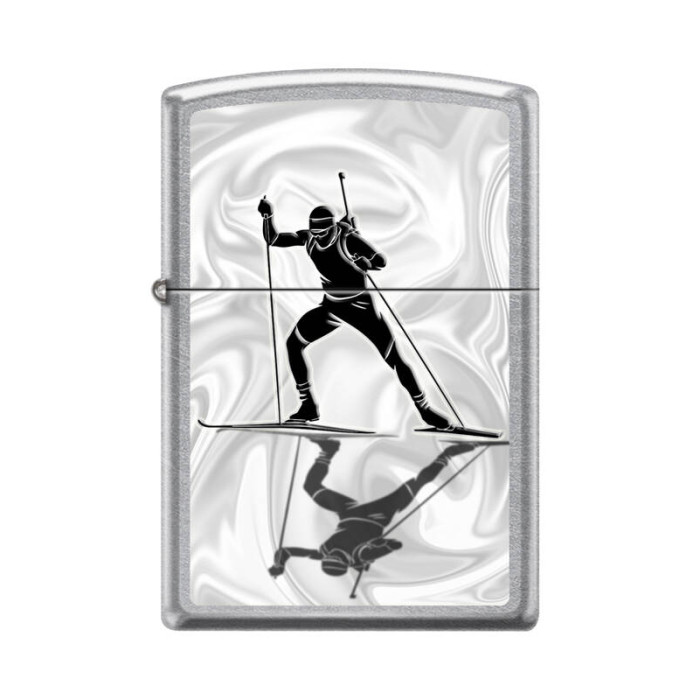 Зажигалка ZIPPO Биатлонист Street Chrome